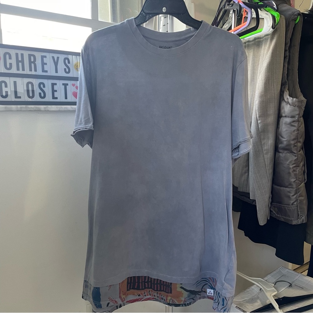 Custom Basquiat elongated Mens t shirt size Medium